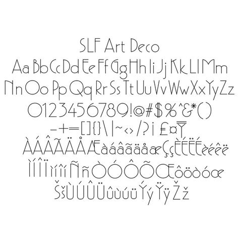 SLF Art Deco Quality and attention to detail are the hallmarks of every Single Line Font creation, and SLF Art Deco is no exception. This Gatsby-type font is just what the occasion calls for when creating elegant lettering projects. With a tasteful and stylish feel, it is the perfect choice for party and event invitations. Use as your formal wedding choice for Save The Date cards, invitations, place cards, envelopes, and programs. This release comes just in time for New Year’s Eve invitations as Blueprint Font, Monoline Lettering, Art Deco Lettering, Art Deco Monogram, Lettering Projects, Elegant Lettering, Free Monogram Fonts, Art Deco Fonts, Art Deco Font