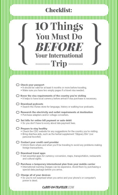 International Travel Checklist, Travel Packing Checklist, International Trip, Travel Life Hacks, Travel Prep, No Surprises, Travel Visa, International Travel Tips, Travel Checklist