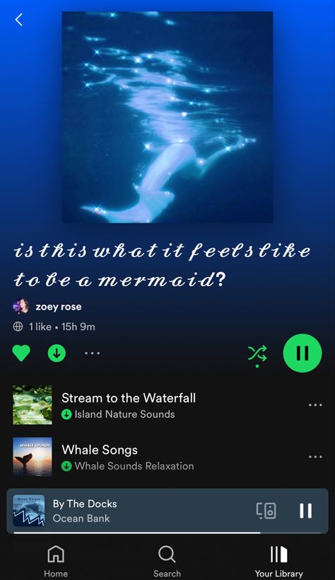 Siren Playlist, Mermaid Playlist, Fantasy Playlist, Dark Mermaid Aesthetic, Dark Mermaid, Whale Song, Waterfall Island, Study Music, Song Challenge