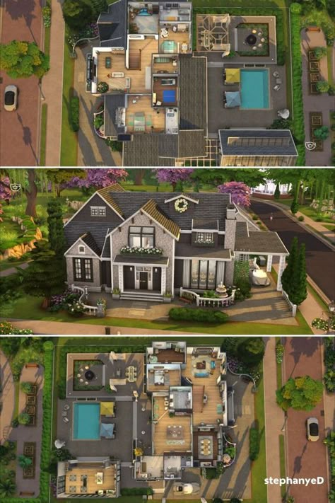 Sims 4 Family House, Casas The Sims Freeplay, Sims 4 Cottage, Sims 4 Houses Layout, Sims 4 House, Sims Freeplay Houses, Sims 4 House Plans, Sims 4 House Building, Sims 4 House Design