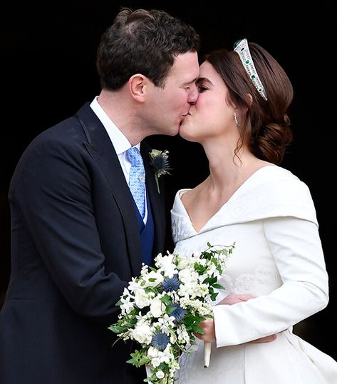 Royal kisses! When Princess Eugenie, Duchess of Cornwall, Kate Middleton pucker up in public | HELLO! Eugenie Wedding, Kate Und William, Jack Brooksbank, Prince Frederik Of Denmark, Princess Marie Of Denmark, Meghan Markle Prince Harry, Charlene Of Monaco, Royal Wedding Dress, April Wedding