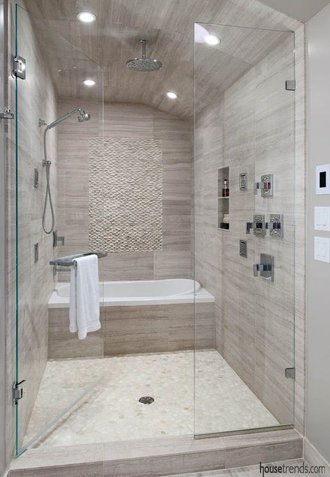 Interior Design Contemporary, Master Bath Remodel, Bathroom Tub, Bathroom Remodel Shower, Tub Shower Combo, Trendy Bathroom, Bathroom Layout, Bath Room, Shower Remodel