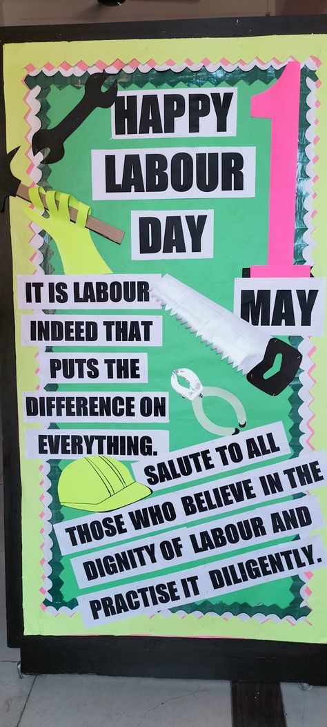 Labour Day Board Decoration For School, Labour Day Creative Ideas, Labour Day Decoration In School, Labour Day Bulletin Board Ideas, Labour Day Board Decoration, Labour's Day Bulletin Board, Labour Day Activities For Kids, Labour Day Activity For Kindergarten, Labor Day Decorations Ideas