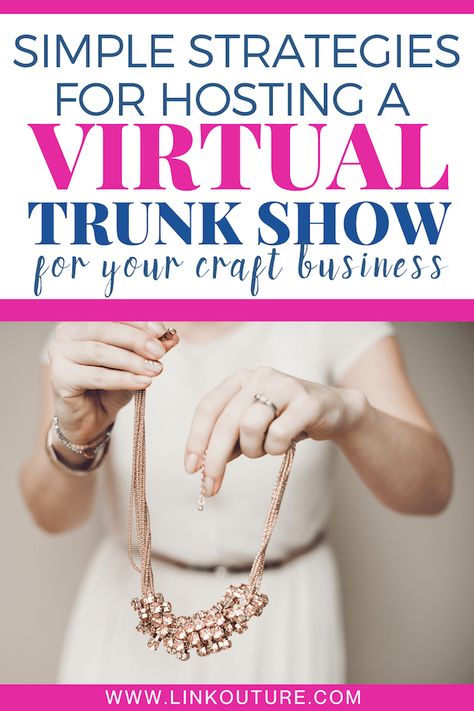 Want to sell your crafts online, or make room for new inventory? Hosting a virtual trunk show is a simple no-cost way to sell, even if you don't have an online store. Click to learn how you can easily do it using a popular social media channel. Making Jewelry For Beginners, Handmade Jewelry Business, Sell Jewelry, Selling Handmade Items, Social Selling, Free Web Hosting, Handmade Jewelry Diy, Work From Home Moms, New Business