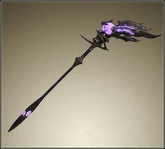 Necromancer's Staff Fantasy Staff, Staff Magic, Wizard Staff, Wand Art, Black Mage, Arte Fantasy, Fantasy Games, Swords, Final Fantasy