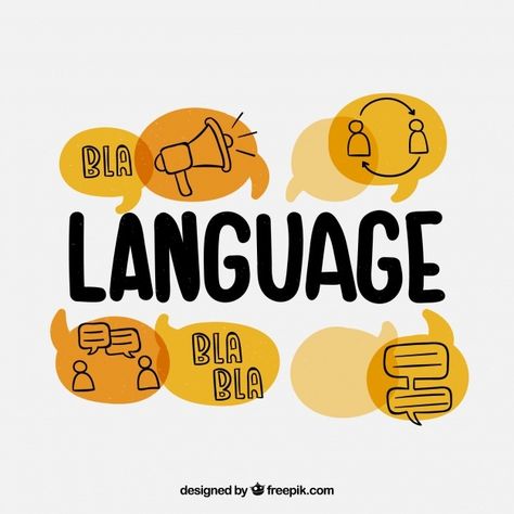 Hand drawn people speaking different lan... | Free Vector #Freepik #freevector #people #hand #hand-drawn #communication Language Icon, People Speaking, Drawn People, Learning People, Summer Preschool Activities, English Day, Learn English Speaking, Learning Logo, Learn A Language