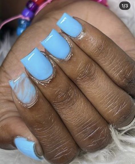 Baby Blue Snowflake Nails, Short Blue Acrylic Nails, Sky Nail Art, Powder Blue Nails, Toes Ideas, Blue Toe Nails, Light Blue Nail Designs, Future Nails, Sky Blue Nails