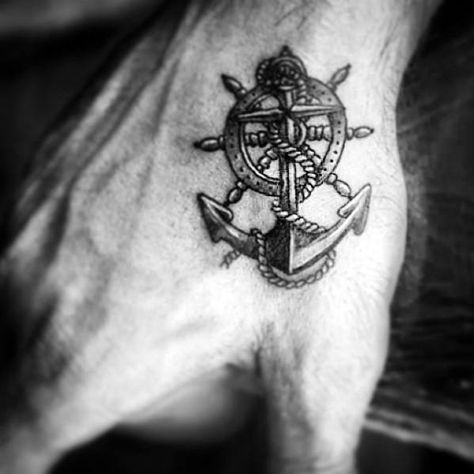 Tattoo Small Men, Small Anchor Tattoos, Herren Hand Tattoos, Small Symbol Tattoos, Tatuagem Masculina Pequena, Small Shoulder Tattoos, Small Quote Tattoos, Small Tattoos With Meaning, Small Tattoos Simple