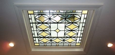 Stained Glass Skylight, Solarium Ideas, Villas Design, Skylight Bathroom, Glass Skylight, Skylight Shade, Skylight Design, Skylight Blinds, Stair Lights