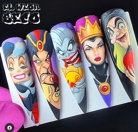 Disney Princess Nail Art, Nail Art Course, Nail Art Dessin, Designs Nails Art, Cartoon Nail Designs, Basic Nail, Nail Art Courses, Freehand Nail Art, Film Characters