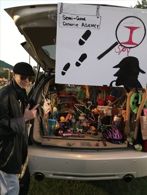 Trunk or Treat.... I spy! I Spy Trunk Or Treat Ideas, Clue Trunk Or Treat, I Spy Trunk Or Treat, Church Trunk, Trunker Treat Ideas, Church Halloween, Spy Kids, Bowling Alley, Treat Ideas