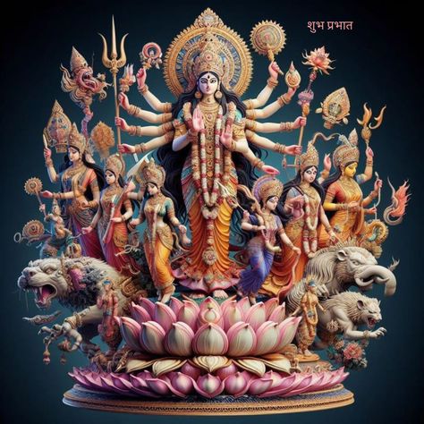 Nav Durga Images Hd, Durga Mata Murti, Nav Durga Image, Laxmi Goddess Wallpapers, Laxmi Goddess, Nav Durga, Durga Photo, Maa Durga Photo, Durga Picture