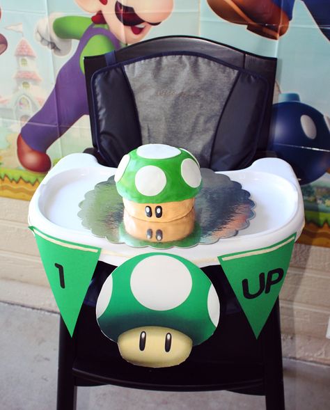 Mario One Up Birthday, 1st Birthday Mario Theme, 1up Birthday Party, Mario Kart First Birthday, Super Mario First Birthday, Super Mario 1st Birthday Party, Super Mario First Birthday Party, Mario 1st Birthday, Mario First Birthday Party