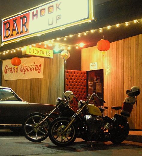 life on a motorcycle Americana Aesthetic, American Bars, Bar Scene, Motorcycle Aesthetic, Dive Bar, I'm With The Band, Vintage Americana, Trailer Park, American Dream