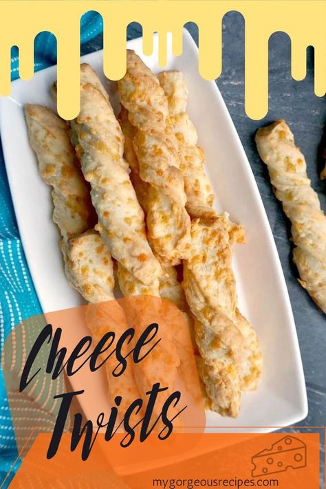 A white rectangle plate with cheese twists. Cheese Straws Recipe, Homemade Cheese Crackers, Cheese Twists, Classic Grilled Cheese, Cheese Straws, Chicken Wrap, Twisted Recipes, Best Party Food, Easy Cheese