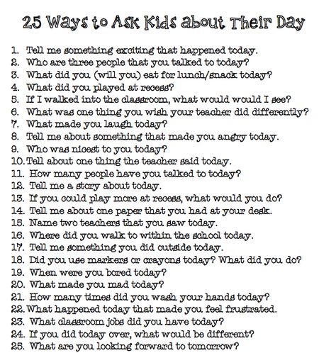 25 Ways to Ask Kids about Their Day Closing Circle, Kids Questions, Responsive Classroom, Parenting Classes, Language Therapy, Co Parenting, Therapy Activities, Parenting Quotes, Positive Parenting