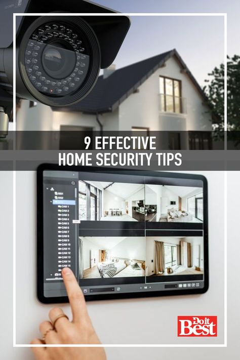 Everyone wants to keep their family safe and keep prowlers at bay. You can keep your home safe from intruders by taking some measures to secure your living space. Try one or all of these nine effective home security tips to discourage intruders from even trying to invade your domain! House Security, Crib Ideas, Dream House Design, Security Safe, Home Security Tips, Security Tips, Home Protection, Home Safes, Home Security Systems