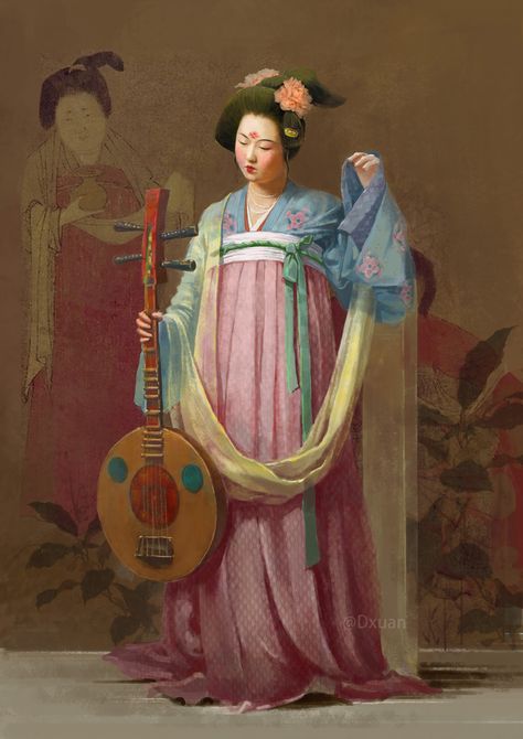 traditional dress by 鱼 木子 Jin Dynasty Hanfu, Historical Chinese Clothing, Chinese Historical Fashion, Artist Clothes, Tang Dynasty Clothing, Ruyi's Royal Love In The Palace, Chinese Traditional Dress, Ancient Chinese Clothing, Art Chinois