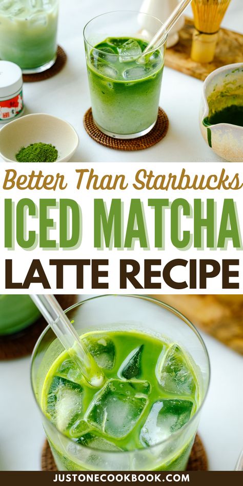 Sip on a homemade Iced Matcha Latte for an energizing start to your day! Bursting with antioxidants, this creamy beverage offers a refreshing summer delight, while its warm counterpart comforts in winter. Ditch the Starbucks line and craft your perfect cup; I'll guide you through a clump-free, customizable experience, ensuring your morning ritual is tasty and invigorating. Starbucks Iced Matcha, Green Tea Latte Recipe, Matcha Frappuccino, Iced Matcha Green Tea, Matcha Tea Latte, Starbucks Matcha, Tea Latte Recipe, Matcha Latte Recipe, Matcha Green Tea Latte