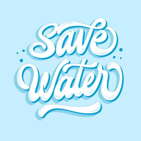 World water day lettering | Free Vector #Freepik #freevector #celebration Water Font Design, Coastal Typography, Water Lettering, Ocean Typography, Water Letters, The Last Splash, Fonts Alphabet Vintage, Fonts Alphabet Aesthetic, Fonts Alphabet Cursive