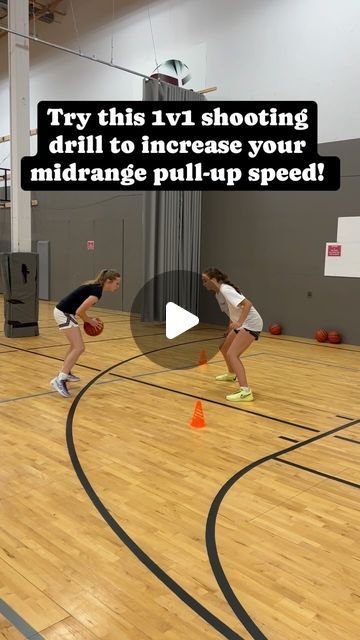 Ashley Graham | Try this 1v1 shooting drill to increase the speed of your midrange pull-up! You can adjust the distance of the defense from the offense or... | Instagram Basketball Practice Plans, Basketball Shooting Drills, Coaching Basketball, Basketball Training Drills, Basketball Coaching, Basketball Practice, Basketball Shooting, Basketball Camp, Basketball Skills