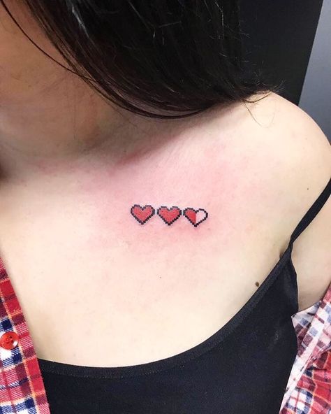 Zelda hearts above my heart. Pixel Hearts Tattoo, Zelda Hearts Tattoo, Zelda Heart Tattoo, Pixel Heart Tattoo, 3 Hearts Tattoo, Zelda Heart, Pixel Tattoo, Live Tattoo, Hearts Tattoo