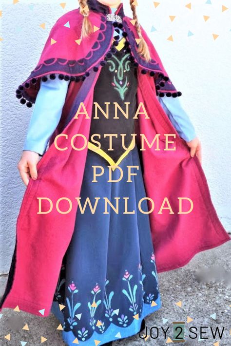 Diy Princess Anna Costume, Diy Anna Costume, Anna Costume Diy, Anna Frozen Cosplay, Princesa Anna Frozen, Anna Cape, Anna Outfit, Princess Cowgirl, Princess Anna Costume