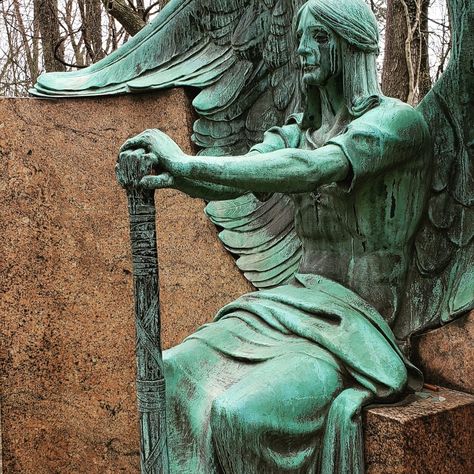 Cleveland Lakeview cemetery Haserot Angel, Lake View, Cemetery, Cleveland, Garden Sculpture, Lion Sculpture, Favorite Places, Angel, Statue