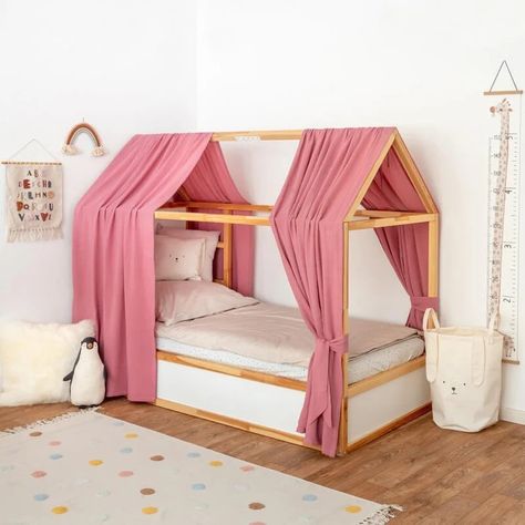 Cama Ikea Kura, Ikea Kura Hack, Kura Hack, Ikea Kids Room, Ikea Kura Bed, Toddler Floor Bed, Ikea Kura, Kura Bed, Baby Room Organization