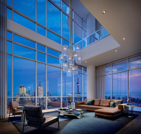 High Rise Apartment, Penthouse Luxury, Luxury Apartments Interior, Penthouse Interior, Penthouse Living, Contemporary Bedrooms, Luxury High Rise, High Rise Apartments, Luxury Penthouse