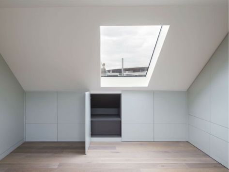 Under Eaves Storage (UK) - Clever Closet Eaves Drawers, Loft Bedroom Furniture, Under Eaves Storage, Loft Conversion Bedroom, Loft Extension, Eaves Storage, Clever Closet, Roof Storage, Attic Bedroom Designs