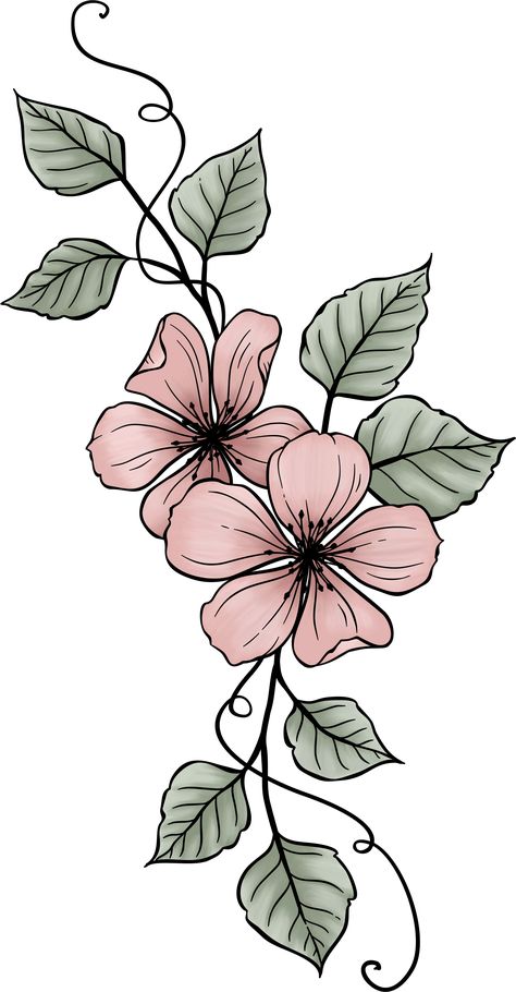 Beccy's Place: Little Spray of Flowers One Flower Drawing, Card Patterns Free Printable, Pretty Flowers Drawing, Flower Drawing With Color, Beautiful Flowers Drawing, Flower Drawing Color, Free Printable Flowers, Flower Design Drawing, Flowers Art Drawing