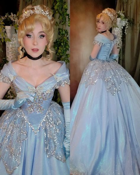 Cinderella Cosplay Dress, Cinderella Costume College, Cinderella Ballgown, Cinderella Gown, Cinderella Cosplay, Prom Dress Inspo, Cinderella Costume, Fantasia Disney, Princess Cosplay