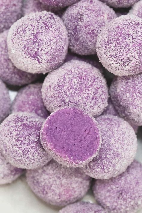 Ube Pastillas Recipe - Recipes by Nora Ube Pastillas Recipe, Filipino Ube Recipes, Ube Powder Recipes, Ube Recipes Filipino Desserts, Ube Pastillas, Pastillas Recipe, Ube Desserts Filipino Food, Ube Halaya Recipe Using Ube Powder, Ube Recipes