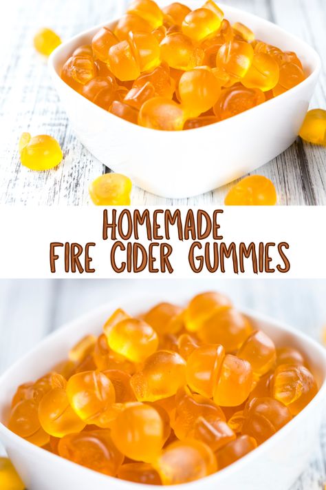 With cold and flu season in full swing, it’s nice to have something at the ready to knock out those germs, and having a gummy version is the perfect way to still get in those healing properties. Diy Immunity Booster, How To Make Infused Gummies, Fire Cider Gummies, Gummy Recipe Gelatin, Fire Honey Recipe, Natural Candy Recipes, Natural Cough Remedies For Kids, Apple Cider Gummies, Cough Remedies For Kids