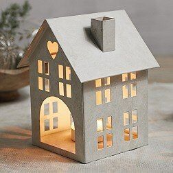 House Candle Holder, House Candle, Diy Christmas Village, Cardboard House, Christmas Room Decor, Christmas Room, White Company, Paper Houses, The White Company