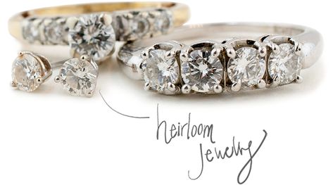 Heirloom Jewelry Redesign | Repurposed Jewelry | Abby Sparks Jewelry Repurposed Wedding Rings Into Necklace, Heirloom Jewelry Redesign, Redesigned Rings Before And After, Ring Redesign Before And After, Family Heirloom Jewelry, Heirloom Wedding Rings, Wedding Ring Redesign, Thick Band Engagement Ring, Jewelry Redesign