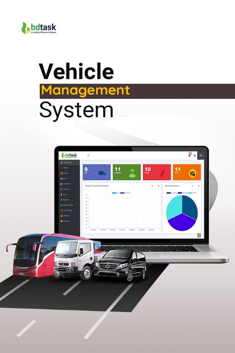 Bdtask, VMS is a complete Vehicle Management System Software that allows managing the vehicle, store all important data about access control, vehicle type, fitness, routes, stations, driver-helper-officer details, vehicle base performance, etc. Highly Secure and powerful cloud base vehicle software. #VMS #Vehicle #Fleet #FleetSoftware #VehicleManagementSystem Car Tracking, Transportation Business, System Software, Tracking System, Access Control, Car And Driver, Cloud Based, Business Owner, Transportation