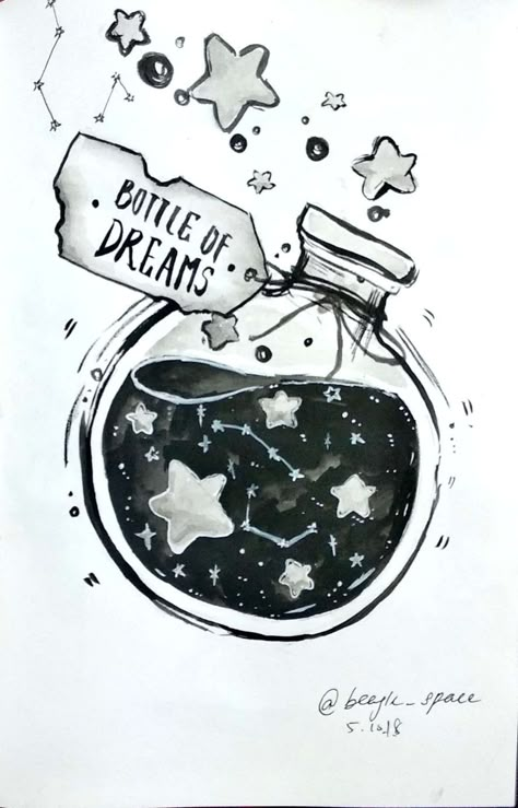 #tattoo #tattoos #inked #tattooart #tattooed #tattooideas #tattoodesign #tattooinspiration #tattoosleeve #tattooflash #inkedgirls #tattooedwomen  #InkLaughs  #TattooFails Galaxy In A Jar Tattoo, Spilled Potion Bottles Drawing, How To Draw A Potion Bottle, Potion Bottles Art, Potion Bottle Drawing Reference, Potion Art Drawing, Potion Drawing Bottle, Potion Jar Drawing, Halloween Potion Bottles Drawing