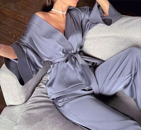 @luxalleysh posted to Instagram: Satin Loungewear Set $61 Beautiful Satin loungewear set in variety colours available. #satin #loungewear #sleepwear #womensclothing #onlineboutiques #pyjamas #womensfashion Pajamas Long Sleeve, Lace Nightgown, Satin Pants, Lace Material, Sleeves Clothing, Weave Style, Womens Pyjama Sets, Loungewear Sets, Loose Pants