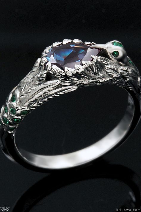 This hummingbird engagement ring is a miniature sculpture in every sense!  The band features a delicate hummingbird's wings cradling the solitaire center stone. Accent stones decorate the bird's head and tail for extra sparkle. Choose your favorite metal and stone to create a truly unique ring! T Hummingbird Wings, Hand Engraved Wedding Band, Miniature Sculpture, Contour Wedding Band, Wedding Band Engraving, Unread Books, Monogram Ring, Diamond Alternatives, Pave Engagement Ring