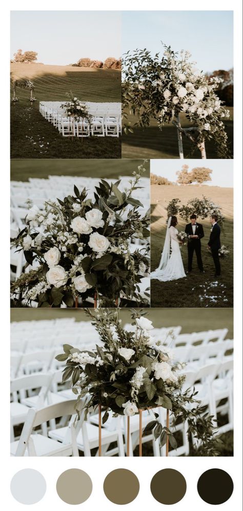 October Wedding Green Color Schemes, Black White Green Fall Wedding, Dark Gray Wedding Colors, Green Colored Wedding Theme, Dark Green Woodsy Wedding, Olive Wedding Theme Color Schemes, Olive Green Wedding Theme Color Schemes Flowers, October Wedding Green, Dark Green And Gray Wedding