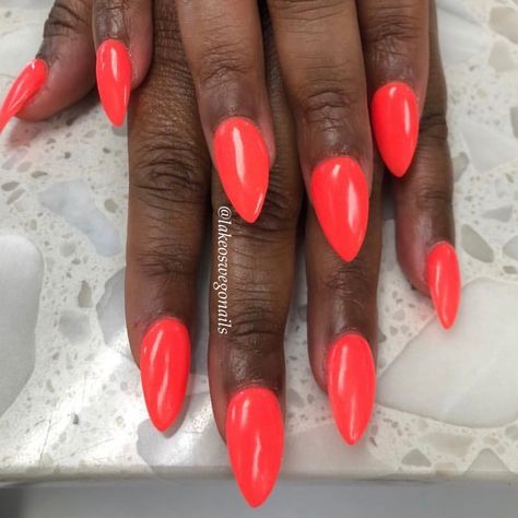 neon nails, almond nails, pointed nails, shaped nails Neon Almond Shaped Nails, Almond Shaped Nails, Shaped Nails, Pointed Nails, Christmas Nails Acrylic, Nails Almond, Almond Shaped, Neon Nails, Nail Art Galleries