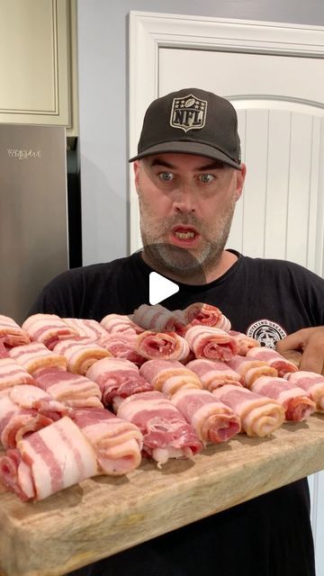 Bacon Hacks, Baking Appetizers, Twisted Bacon, Stuff Chicken, Bacon Rolls, Bacon Snacks, Snack Hacks, Breakfast Specials, Bacon On The Grill