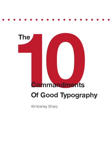 Typography Book Layout, 10 Typography, Typography Rules, Good Typography, The 10 Commandments, Typography Book, Typography Graphic Design, 10 Commandments, Typography Graphic