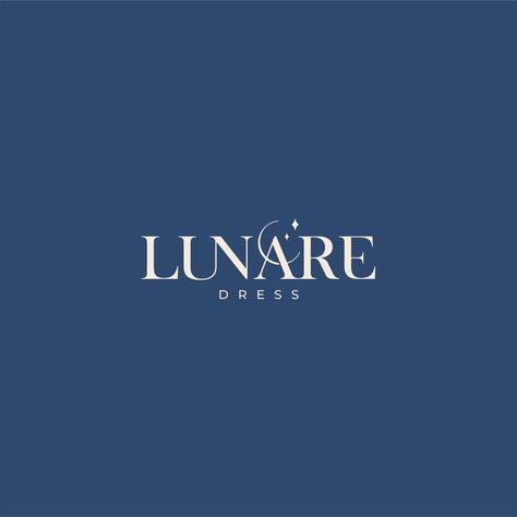 Logo lunare, creativ logo, dress logo, brand Lunare Dress, Logo for the Lunare Dress clothing brand Store Names Ideas, Shop Name Ideas, Dress Logo, Supermarket Design, Brand Names And Logos, Clothing Brand Logos, Entertainment Logo, Hair Logo, Moon Logo