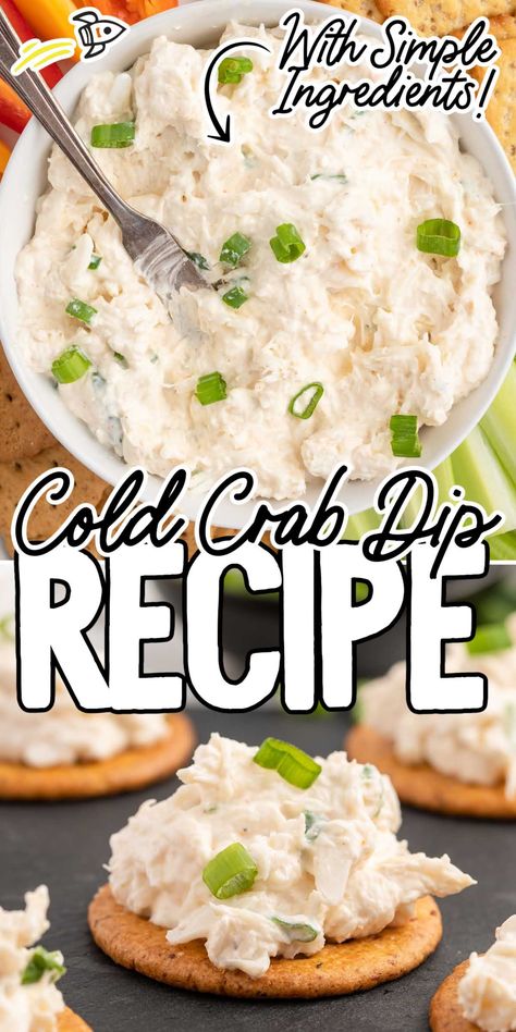 This Cold Crab Dip Recipe is perfect every time. It is easy to mix together and made with cream cheese, sour cream, and lump crab meat. Cream Cheese Crab Dip Cold, Cold Crab Dip With Cream Cheese And Mayo, Imation Crab Recipes Cream Cheeses, Recipes With Lump Crab Meat, Cold Crab Dip With Cream Cheese, Clam Dip With Cream Cheese, Cream Cheese Crab Dip, Best Clam Dip Recipe, Easy Crab Dip Recipe