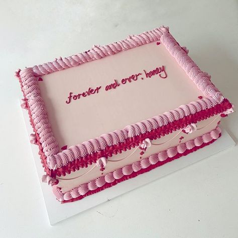 Be Mine Forever, Sheet Cake Designs, Mine Forever, Custom Birthday Cakes, Forever And Ever, Creative Birthday Cakes, Cake Business, Pretty Birthday Cakes, Cute Birthday Cakes