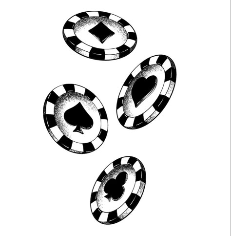 3 Dice Tattoo, Poker Chips Drawing, Poker Chip Tattoo, Poker Chips Tattoo, Dice Tattoos, Chip Tattoo, Poker Tattoo, Traditional Tattoo Drawings, Casino Tattoo