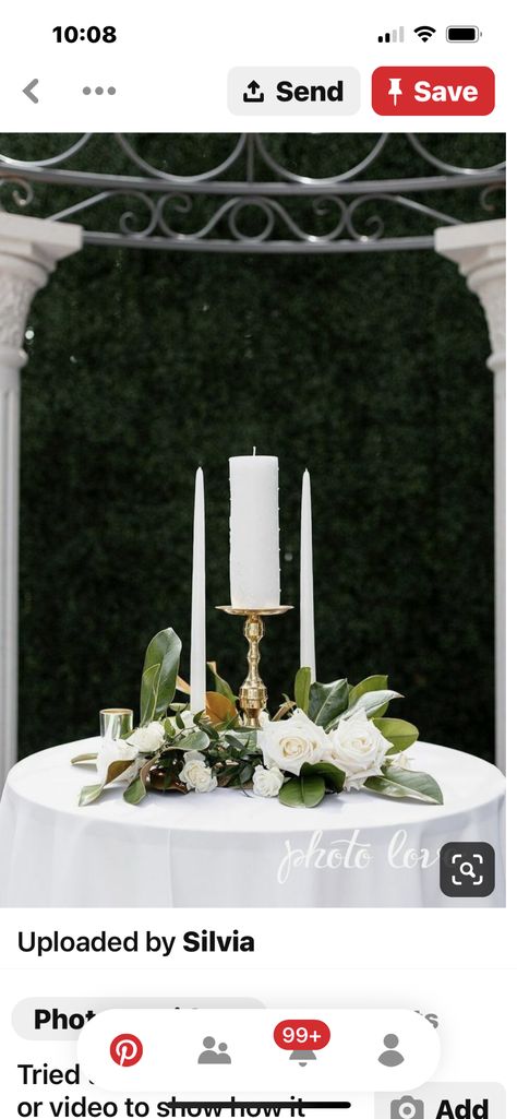 Unity Candle Table Decorating Ideas, Unity Candle Holders Wedding, Unity Candle Table Ideas, Sage Blue Wedding, Diy Unity Candle Wedding, Unity Candle Table, Unity Candle Diy, Unity Candle Flower Arrangement, Candle Flower Arrangements